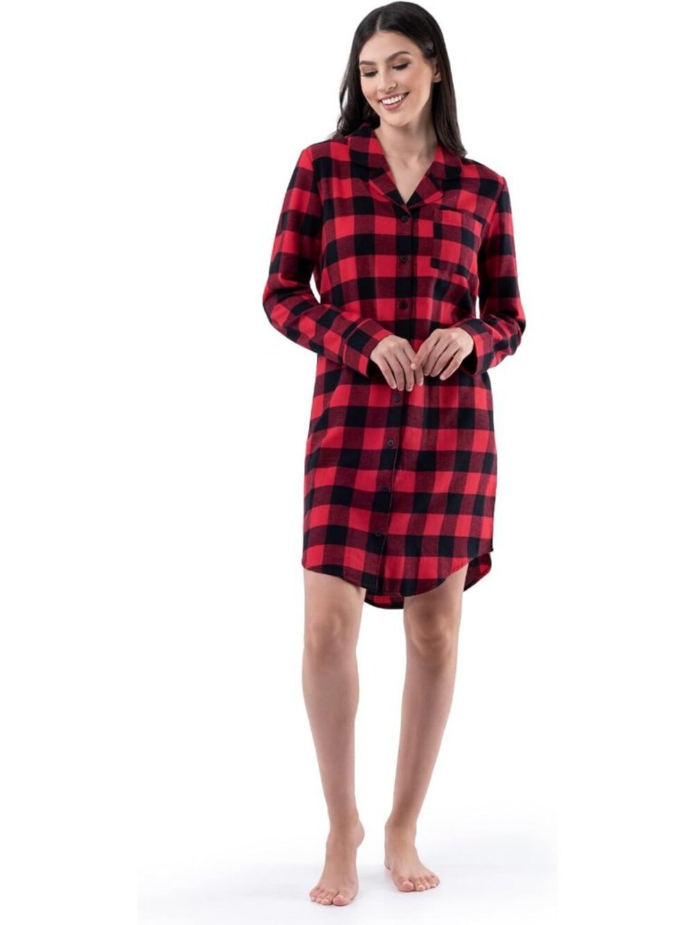 Cozy Women's Flannel Sleep Shirt | Soft, Comfortable, Perfect for Lounging